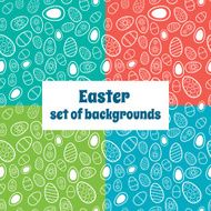 set of Easter seamless patterns