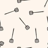 kitchenware spatula cartoon seamless pattern background N6