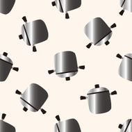 kitchenware rice cooker cartoon seamless pattern background