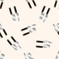 kitchenware knife cartoon seamless pattern background N4