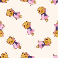 animal dog cartoon seamless pattern background N6