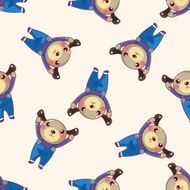 animal dog cartoon seamless pattern background N8