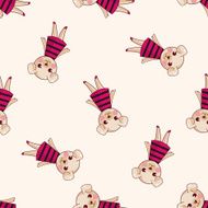 animal dog cartoon seamless pattern background N9