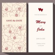 Vector card template for Save The Date