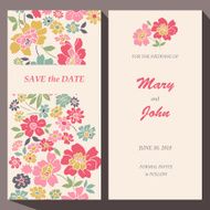 Vector card template for Save The Date N2