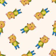 animal dog cartoon seamless pattern background N10