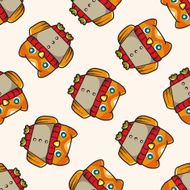 owl cartoon seamless pattern background N5