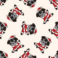 animal dog cartoon seamless pattern background N15