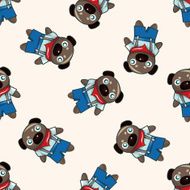 animal dog cartoon seamless pattern background N16