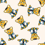 animal dog cartoon seamless pattern background N17