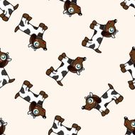 animal dog cartoon seamless pattern background N20