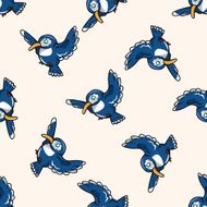 bird cartoon seamless pattern background N19