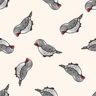 bird cartoon seamless pattern background N20