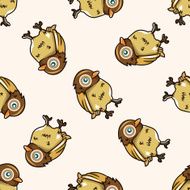 bird cartoon seamless pattern background N21