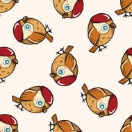 bird cartoon seamless pattern background N22