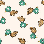 bird cartoon seamless pattern background N24