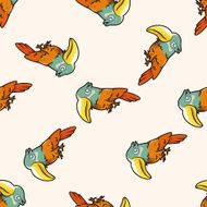 bird cartoon seamless pattern background N26