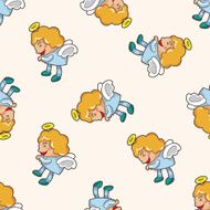 angel cartoon seamless pattern background N41