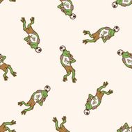 Animals play football cartoon seamless pattern background N8