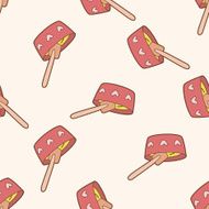 kitchenware baking bowl cartoon seamless pattern background