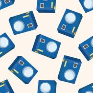 camera cartoon seamless pattern background N39