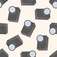camera cartoon seamless pattern background N40