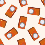 camera cartoon seamless pattern background N42