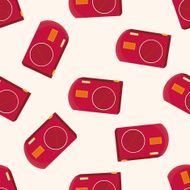 camera cartoon seamless pattern background N43