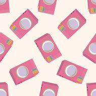 camera cartoon seamless pattern background N46