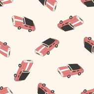 transportation car cartoon seamless pattern background N36