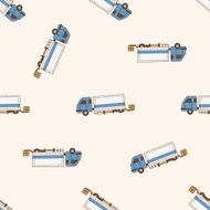transportation car cartoon seamless pattern background N38