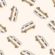 transportation car cartoon seamless pattern background N40