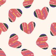 love heart cartoon seamless pattern background