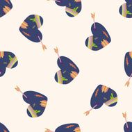 love heart cartoon seamless pattern background N5