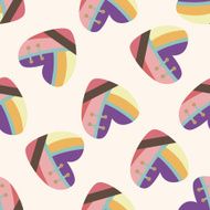 love heart cartoon seamless pattern background N11