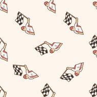 start racing cartoon seamless pattern background N2