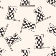 racing flags cartoon seamless pattern background N2