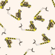 Excavator cartoon seamless pattern background N8