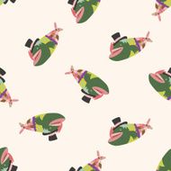 fish cartoon seamless pattern background N16