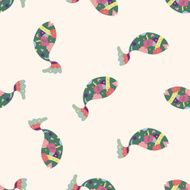 fish cartoon seamless pattern background N17