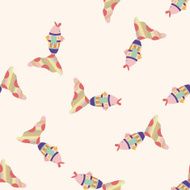 fish cartoon seamless pattern background N19