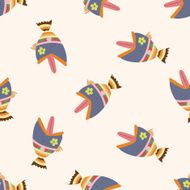 fish cartoon seamless pattern background N24