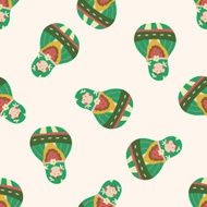 Matryoshka Russian traditional wooden doll cartoon seamless pattern background N34