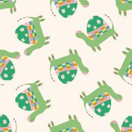 animal turtle cartoon seamless pattern background N2
