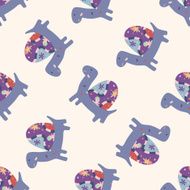 animal turtle cartoon seamless pattern background N4