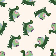 animal turtle cartoon seamless pattern background N7