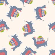 animal turtle cartoon seamless pattern background N8