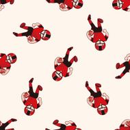 football player cartoon seamless pattern background N25