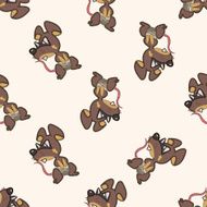 animal mouse cartoon seamless pattern background N6