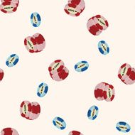 casino number ball cartoon seamless pattern background N9